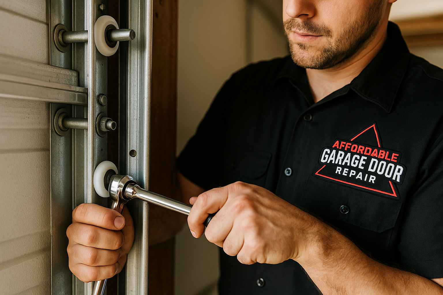 Garage Door Track Repair in Princeton